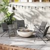 Patio Chairs Set of 2 Lawn Chairs with Heavy Duty Metal Frame