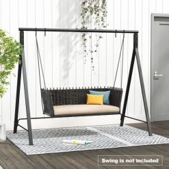 Patio Metal Swing Stand with A-Shaped Structure