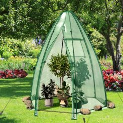 5.5 x 5.5 x 6 Feett Portable Garden Mini Greenhouse with All-Weather PE Cover