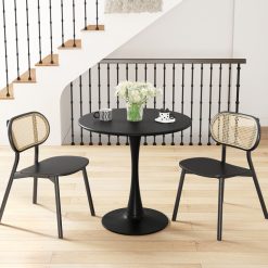 31.5 Inch Round Dining Table with Anti-Slip PP Ring