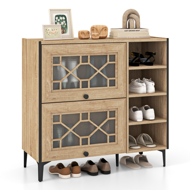Rustic_Shoe_Cabinet_with_Flip-up_See-through_Doors_and_Adjustable_Shelves-4.jpg