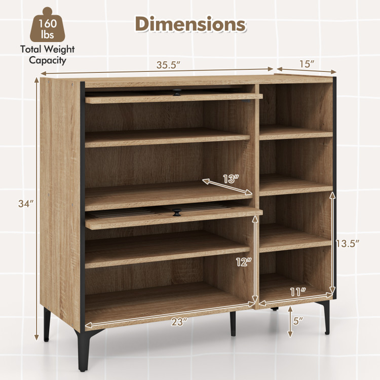Shoe_Rack_Organizer_with_Flip_up_See_through_Doors_and_Adjustable_Shelves-Oak_SIZE-5.jpg