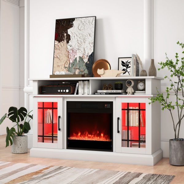 Electric Fireplace TV Stand for TVs Up to 55 Inches
