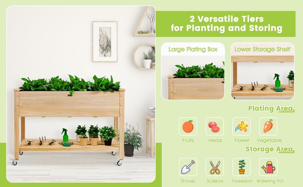 Wood_Elevated_Planter_Bed_with_Lockable_Wheels_Shelf_and_Liner3.jpg