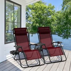 Outdoor Folding Zero Gravity Reclining Lounge Chair