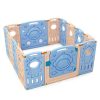 Foldable Baby Playpen Kids Activity Center with Lockable Door