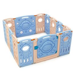 Foldable Baby Playpen Kids Activity Center with Lockable Door