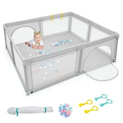 Large Infant Baby Playpen Safety Play Center Yard with 50 Ocean Balls