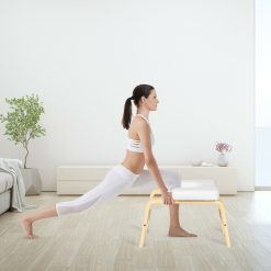 Yoga Headstand Wood Stool with PVC Pads
