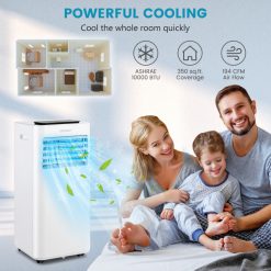 8000/10000 BTU(Ashrae) Portable Air Conditioner with Remote Control