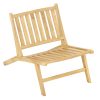 Teak Wood Outdoor Reclining Chair with Comfortable Backrest