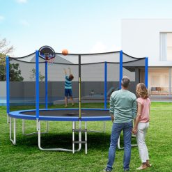 12/14/15/16 Feet Outdoor Recreational Trampoline with Enclosure Net