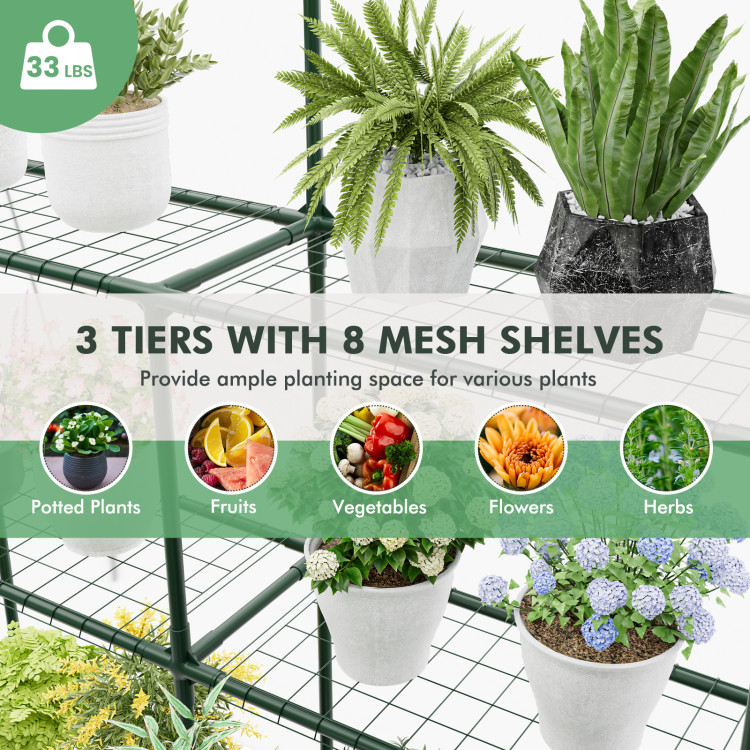walk_in_greenhouse_with_3_tiers_8_shelves_pvc_cover_roll_up_zippered_door.jpg