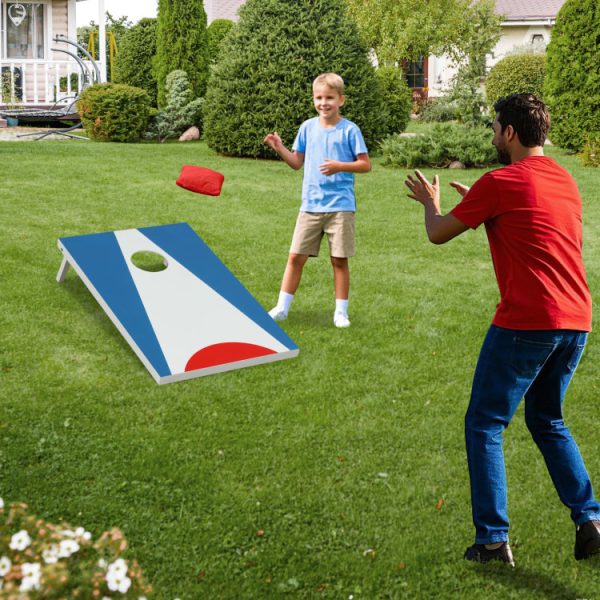 Portable Cornhole Board with Foldable Legs and Side Handle